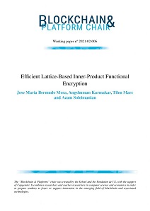 Publication efficient lattice-based inner product | Blockchain@X